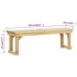 vidaXL Banco de jardín de madera de pino impregnada 140 cm vidaXL Banco de jardín de madera de pino impregnada 140 cm