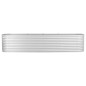 vidaXL Arriate de acero galvanizado plateado 400x80x81 cm vidaXL Arriate de acero galvanizado plateado 400x80x81 cm