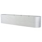 vidaXL Arriate de acero galvanizado plateado 400x80x81 cm vidaXL Arriate de acero galvanizado plateado 400x80x81 cm