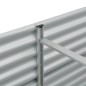vidaXL Arriate de acero galvanizado plateado 400x80x81 cm vidaXL Arriate de acero galvanizado plateado 400x80x81 cm