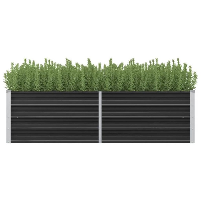 vidaXL Arriate de acero galvanizado gris antracita 160x40x45 cm vidaXL Arriate de acero galvanizado gris antracita 160x40x45 cm