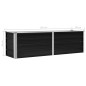 vidaXL Arriate de acero galvanizado gris antracita 160x40x45 cm vidaXL Arriate de acero galvanizado gris antracita 160x40x45 cm