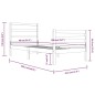 vidaXL Estructura de cama madera maciza pino marrón miel 90x200 cm