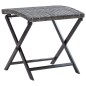 vidaXL Taburete plegable de ratán sintético gris vidaXL Taburete plegable de ratán sintético gris