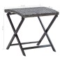 vidaXL Taburete plegable de ratán sintético gris vidaXL Taburete plegable de ratán sintético gris