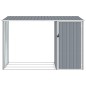 vidaXL Cobertizo de jardín de leña gris acero galvanizado 245x98x159cm vidaXL Cobertizo de jardín de leña gris acero galvanizado 245x98x159cm