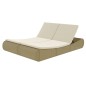 vidaXL Sofá tumbona de jardín de ratán sintético beige vidaXL Sofá tumbona de jardín de ratán sintético beige
