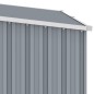 vidaXL Cobertizo de jardín de leña gris acero galvanizado 245x98x159cm vidaXL Cobertizo de jardín de leña gris acero galvanizado 245x98x159cm
