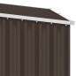 vidaXL Cobertizo de jardín leña marrón acero galvanizado 245x98x159cm vidaXL Cobertizo de jardín leña marrón acero galvanizado 245x98x159cm