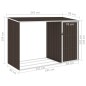 vidaXL Cobertizo de jardín leña marrón acero galvanizado 245x98x159cm vidaXL Cobertizo de jardín leña marrón acero galvanizado 245x98x159cm