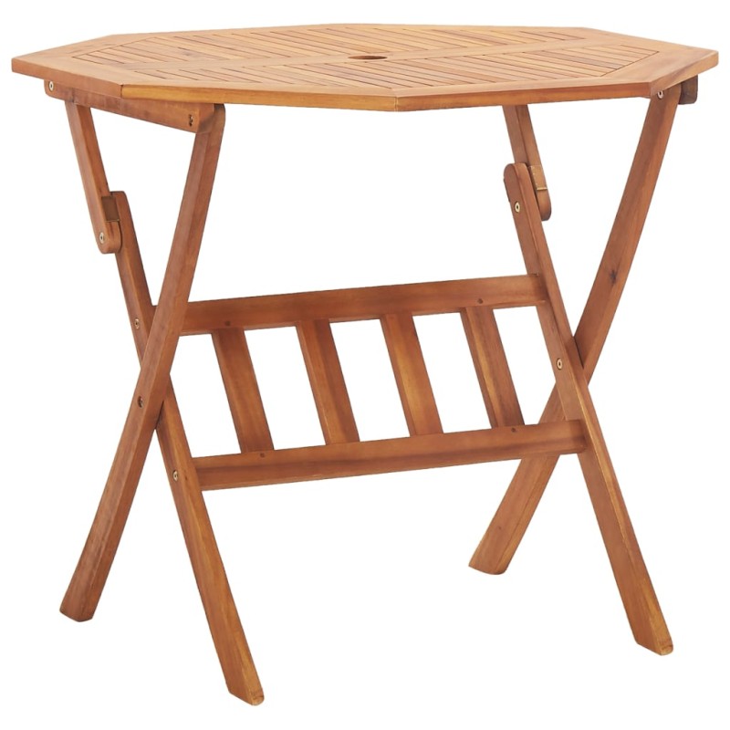 vidaXL Mesa plegable de jardín de madera maciza de acacia 90x75 cm vidaXL Mesa plegable de jardín de madera maciza de acacia 90x75 cm