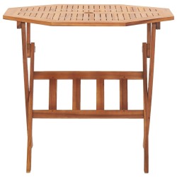 vidaXL Mesa plegable de jardín de madera maciza de acacia 90x75 cm
