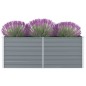 vidaXL Jardinera elevada de acero galvanizado gris 160x80x45 cm vidaXL Jardinera elevada de acero galvanizado gris 160x80x45 cm
