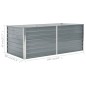 vidaXL Jardinera elevada de acero galvanizado gris 160x80x45 cm vidaXL Jardinera elevada de acero galvanizado gris 160x80x45 cm