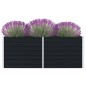 vidaXL Jardinera elevada acero galvanizado gris antracita 160x80x45 cm vidaXL Jardinera elevada acero galvanizado gris antracita 160x80x45 cm