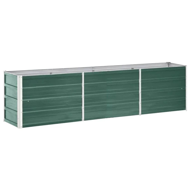 vidaXL Arriate de jardín de acero galvanizado verde 240x40x45 cm vidaXL Arriate de jardín de acero galvanizado verde 240x40x45 cm