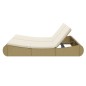 vidaXL Sofá tumbona de jardín de ratán sintético beige vidaXL Sofá tumbona de jardín de ratán sintético beige