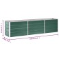 vidaXL Arriate de jardín de acero galvanizado verde 240x40x45 cm vidaXL Arriate de jardín de acero galvanizado verde 240x40x45 cm