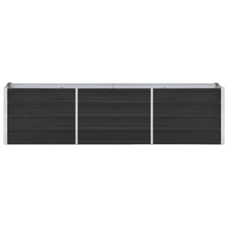vidaXL Arriate de acero galvanizado gris antracita 240x40x45 cm