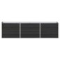 vidaXL Arriate de acero galvanizado gris antracita 240x40x45 cm