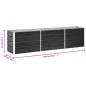 vidaXL Arriate de acero galvanizado gris antracita 240x40x45 cm vidaXL Arriate de acero galvanizado gris antracita 240x40x45 cm