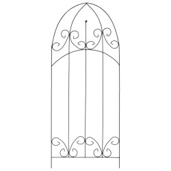 vidaXL Soporte para plantas trepadoras 3 uds hierro negro 40x100 cm 