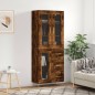 vidaXL Aparador alto madera contrachapada roble ahumado 69,5x34x180 cm vidaXL Aparador alto madera contrachapada roble ahumado 69,5x34x180 cm