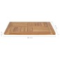 vidaXL Superficie de mesa de madera maciza de teca 60x60x2,5 cm