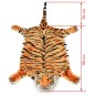 vidaXL Alfombra afelpada de tigre 144 cm marrón vidaXL Alfombra afelpada de tigre 144 cm marrón