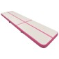 vidaXL Esterilla inflable de gimnasia con bomba PVC rosa 700x100x20 cm