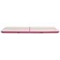 vidaXL Esterilla inflable de gimnasia con bomba PVC rosa 700x100x20 cm