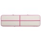 vidaXL Esterilla inflable de gimnasia con bomba PVC rosa 700x100x20 cm