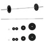vidaXL Juego de barra con discos 30 kg hierro fundido vidaXL Juego de barra con discos 30 kg hierro fundido