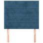 vidaXL Cabeceros 2 unidades de terciopelo azul oscuro 100x5x78/88 cm