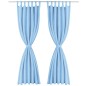 vidaXL Cortinas de micro-raso con bucles 2 unidades 140x175cm turquesa vidaXL Cortinas de micro-raso con bucles 2 unidades 140x175cm turquesa
