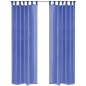 vidaXL Cortinas de gasa 2 unidades 140x225 cm azul real vidaXL Cortinas de gasa 2 unidades 140x225 cm azul real