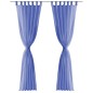 vidaXL Cortinas de gasa 2 unidades 140x225 cm azul real vidaXL Cortinas de gasa 2 unidades 140x225 cm azul real