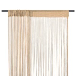 vidaXL Cortinas de flecos 2 piezas 140x250 cm beige