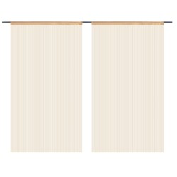 vidaXL Cortinas de flecos 2 piezas 140x250 cm beige