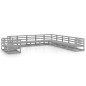 vidaXL Juego de muebles de jardín 11 piezas madera maciza de pino gris vidaXL Juego de muebles de jardín 11 piezas madera maciza de pino gris