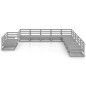 vidaXL Juego de muebles de jardín 11 piezas madera maciza de pino gris vidaXL Juego de muebles de jardín 11 piezas madera maciza de pino gris