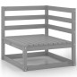 vidaXL Juego de muebles de jardín 11 piezas madera maciza de pino gris vidaXL Juego de muebles de jardín 11 piezas madera maciza de pino gris