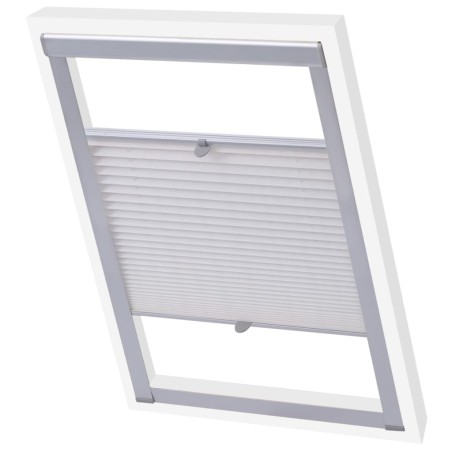 vidaXL Persiana plisada blanca PK06