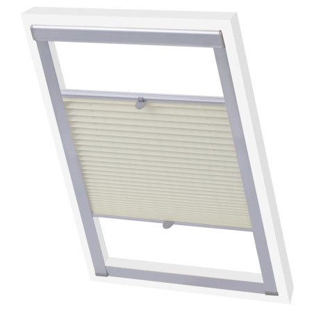 vidaXL Persiana plisada crema SK06
