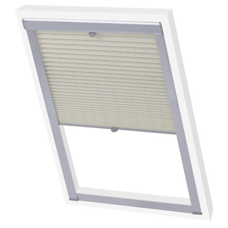 vidaXL Persiana plisada crema SK06