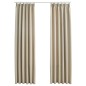 vidaXL Cortinas opacas con ganchos 2 unidades beige 140x225 cm vidaXL Cortinas opacas con ganchos 2 unidades beige 140x225 cm
