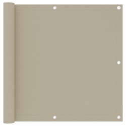 vidaXL Toldo para balcón tela oxford beige 90x500 cm