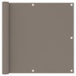 vidaXL Toldo para balcón de tela oxford gris taupe 90x400 cm