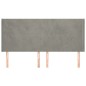 vidaXL Cabecero con orejas de terciopelo gris claro 203x16x118/128 cm vidaXL Cabecero con orejas de terciopelo gris claro 203x16x118/128 cm