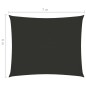 vidaXL Toldo de vela rectangular tela Oxford gris antracita 6x7 m vidaXL Toldo de vela rectangular tela Oxford gris antracita 6x7 m